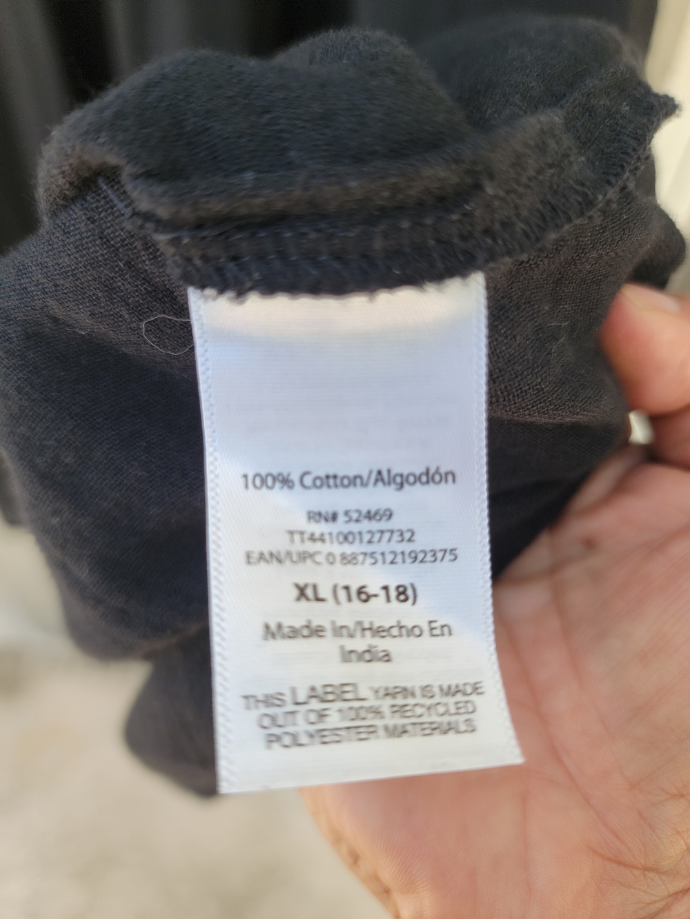 Time and Tru Black Cotton Gauze Babydoll Dress XL 16/18 Cottagecore - Picture 9 of 10